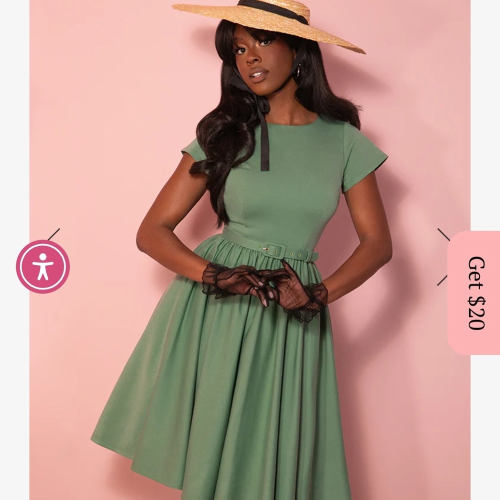 Vixen By Micheline Pitt Sage Green Avon Dress